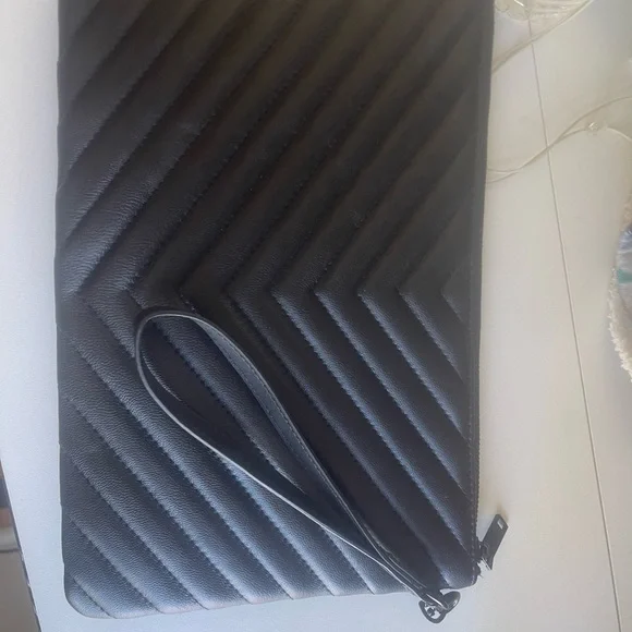 YSL Monogram Small Black Leather Pouch - Picture 3 of 9